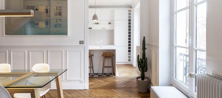 Relooking d'intérieur d'un salon salle à manger à Lyon