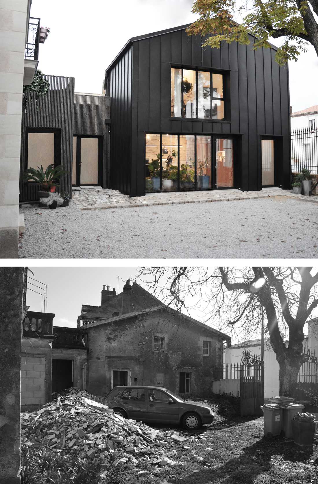 Rénovation energétique dans le cadre de la rénovation complète d'une maison par un architecte dans le Rhône