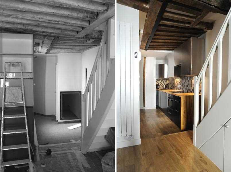 Rénovation d'un escalier dans un appartement en duplex à Lyon
