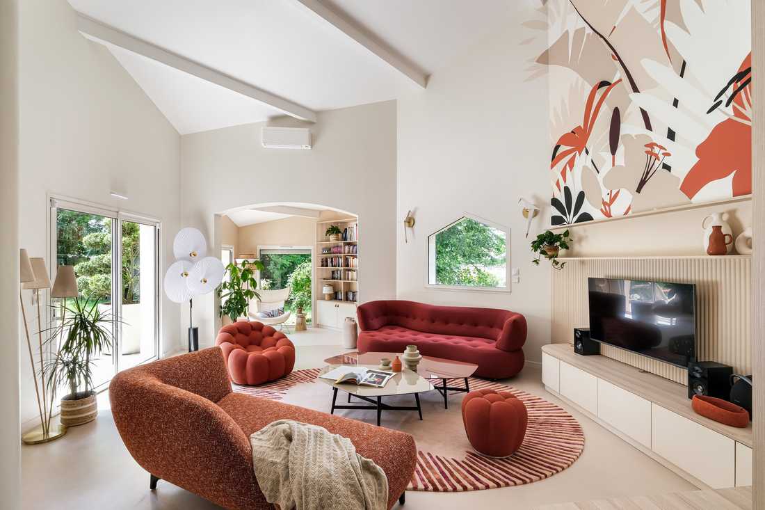 Séjour ouvert sur le jardin