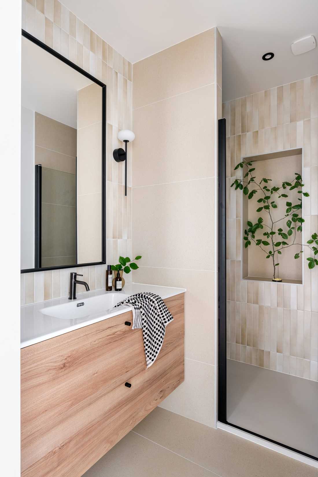 Salle de bain rénovée par un architecte d'intérieur à Lyon