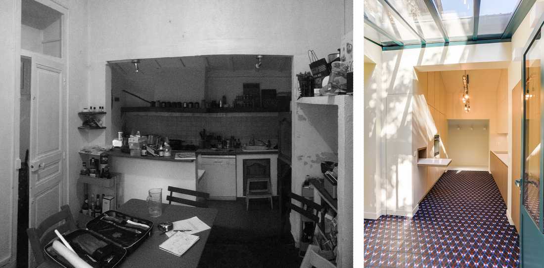Avant-après : Rénovation de la cuisine d'une meulière par un architecte d'intérieur à Lyon