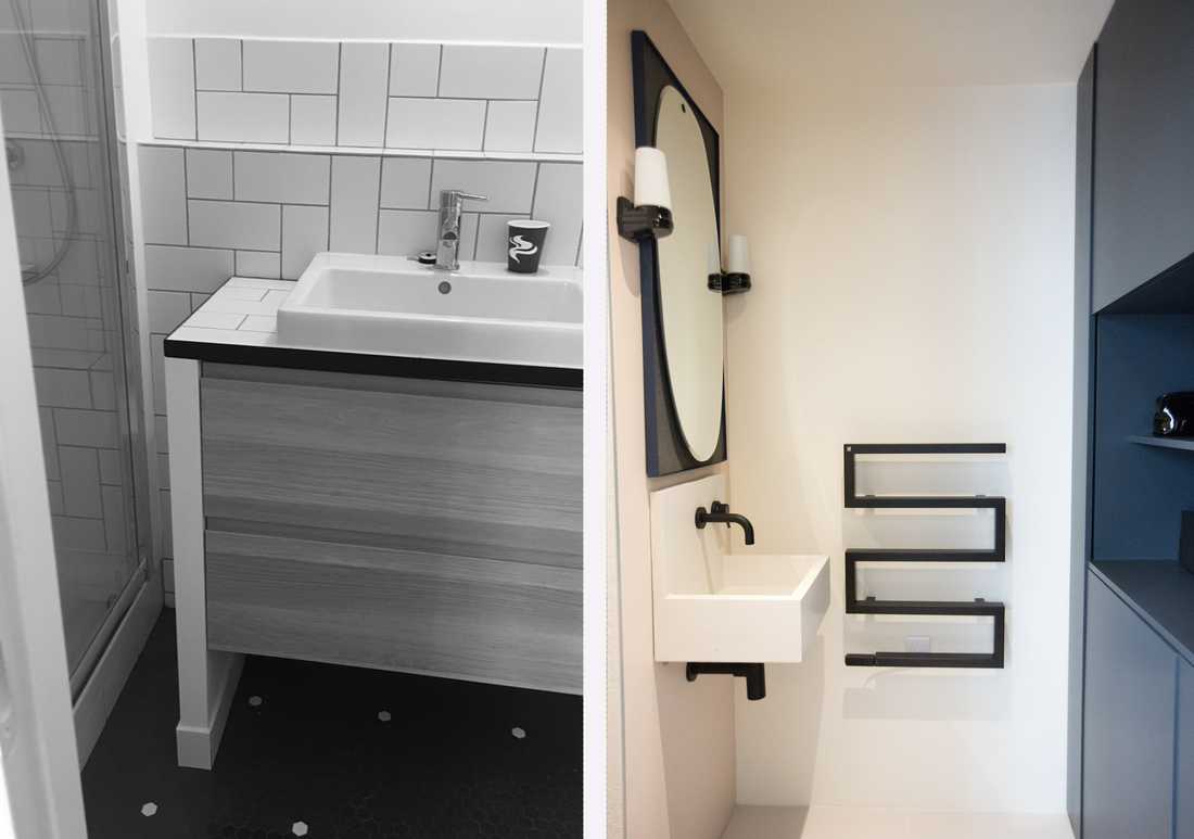 Avant-Après : salle de bain aménagé par un architecte intérieur