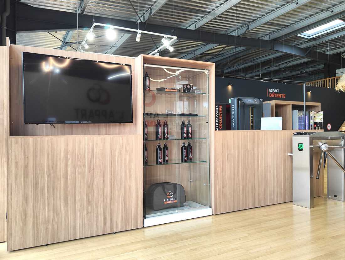 Agencement sur mesure pour un club de fitness