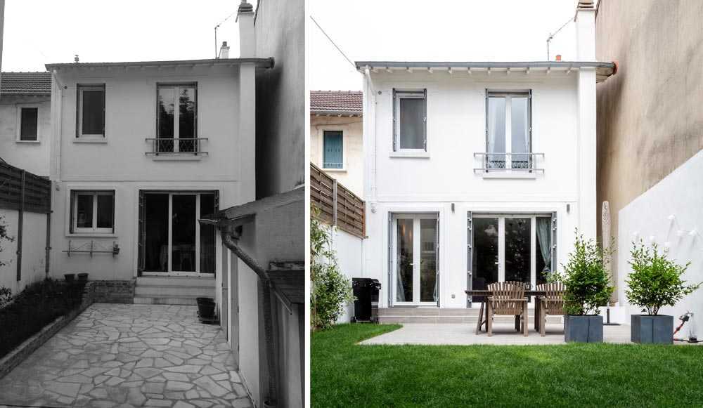 Rénovation de la facade d'une maison de ville à Lyon