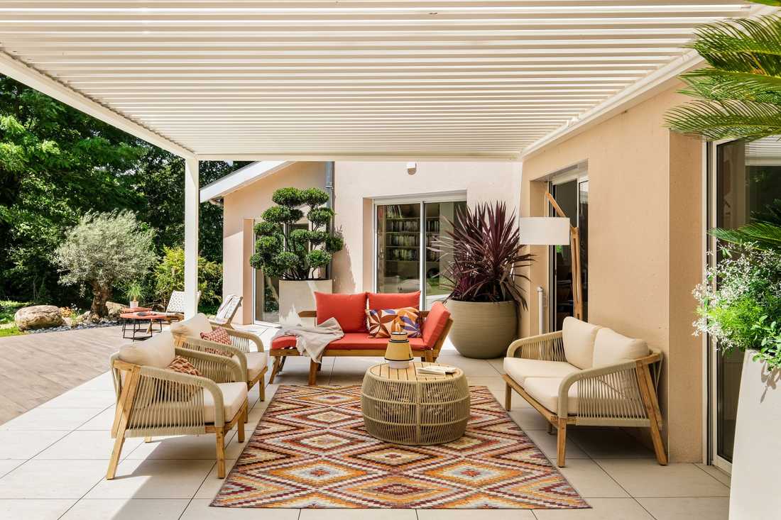 Terrasse haute avec salon cosy