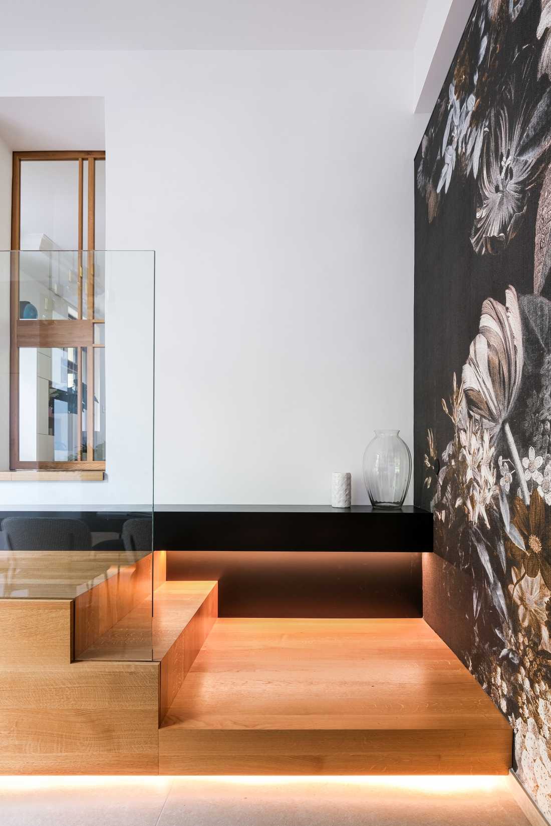 Mobilier sur mesure concu par un architecte d'intérieur dans une maison d'hôtes