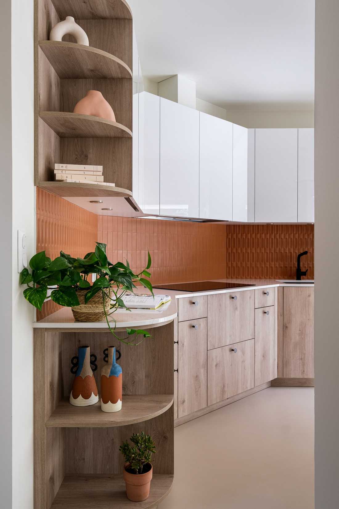 Cuisine sur mesure dans une maison atypique