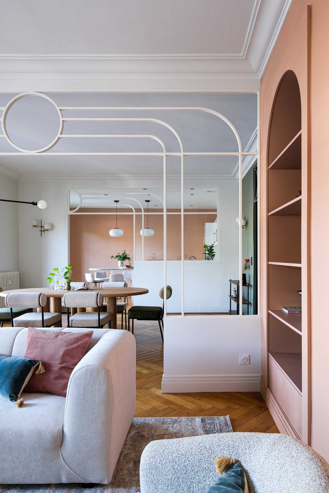 Structure métallique sur mesure conçue par un architecte d'intérieur