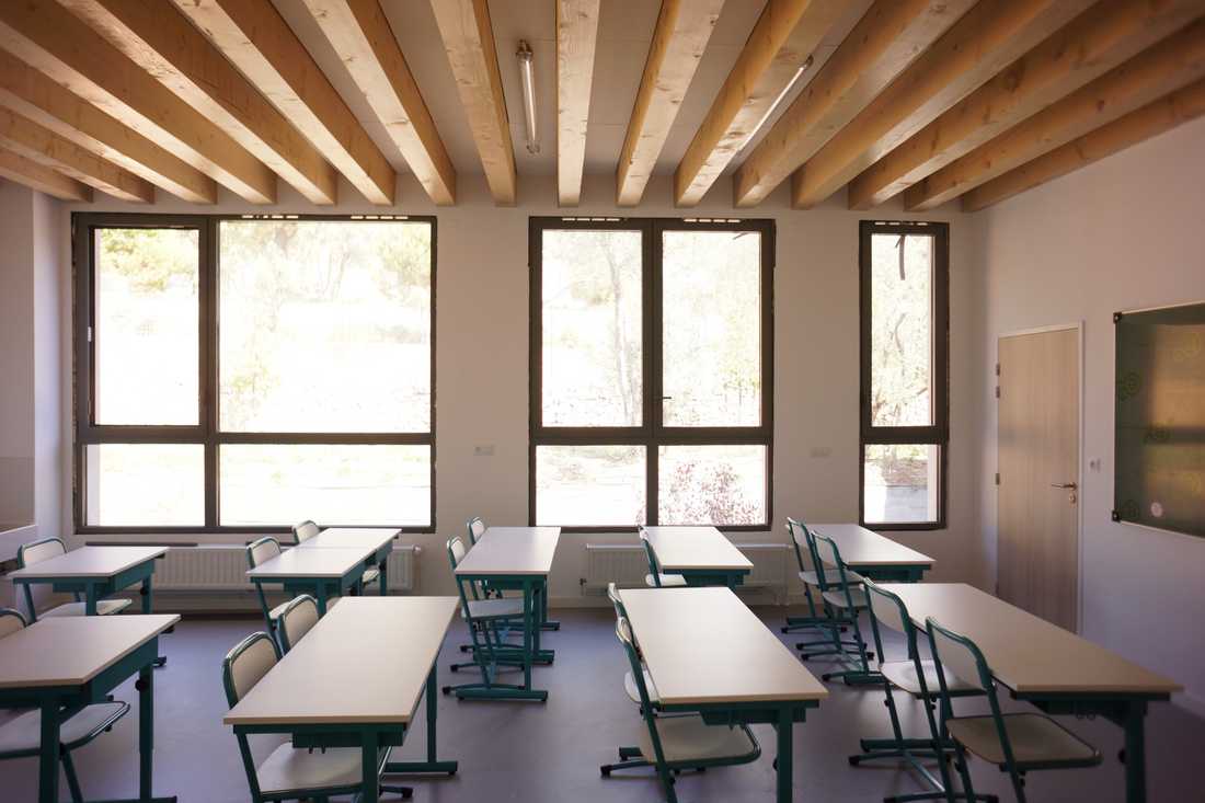 Salle de classe aménagée par un architecte à Lyon