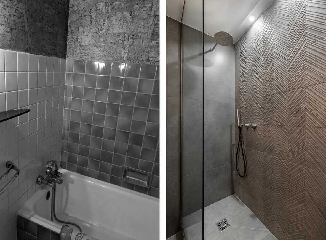 Avant-Après : Aménagement d'une salle de bain par un architecte à Lyon