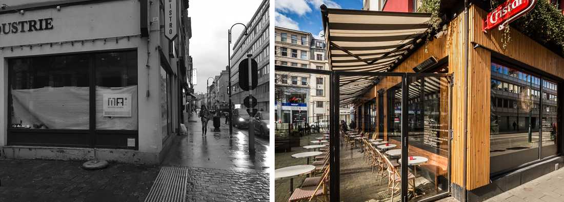 Rénovation de la facade d'un restaurant par un architecte à Lyon