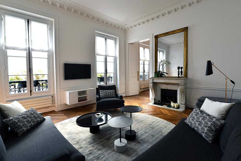 Décoration intérieure d'un appartement haussmannien 110m²