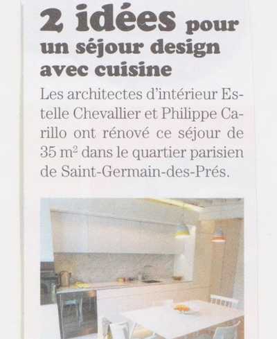 Article sur sur un rénovation d'appartement par des architectes d'intérieur dans la maison française