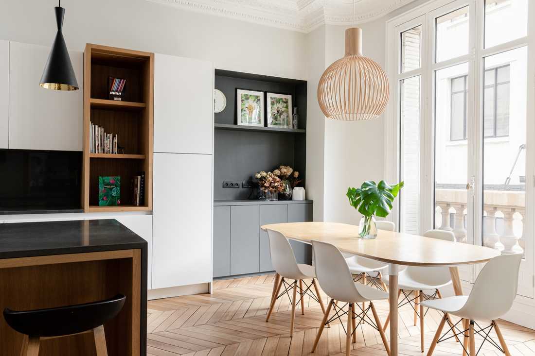 Furnishing of an apartment purchased off-plan by an interior designer in Lyon
