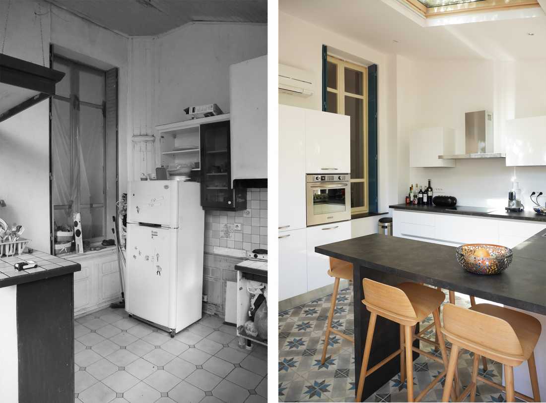 Rénovation de la cuisine d'une maison de ville à Lyon